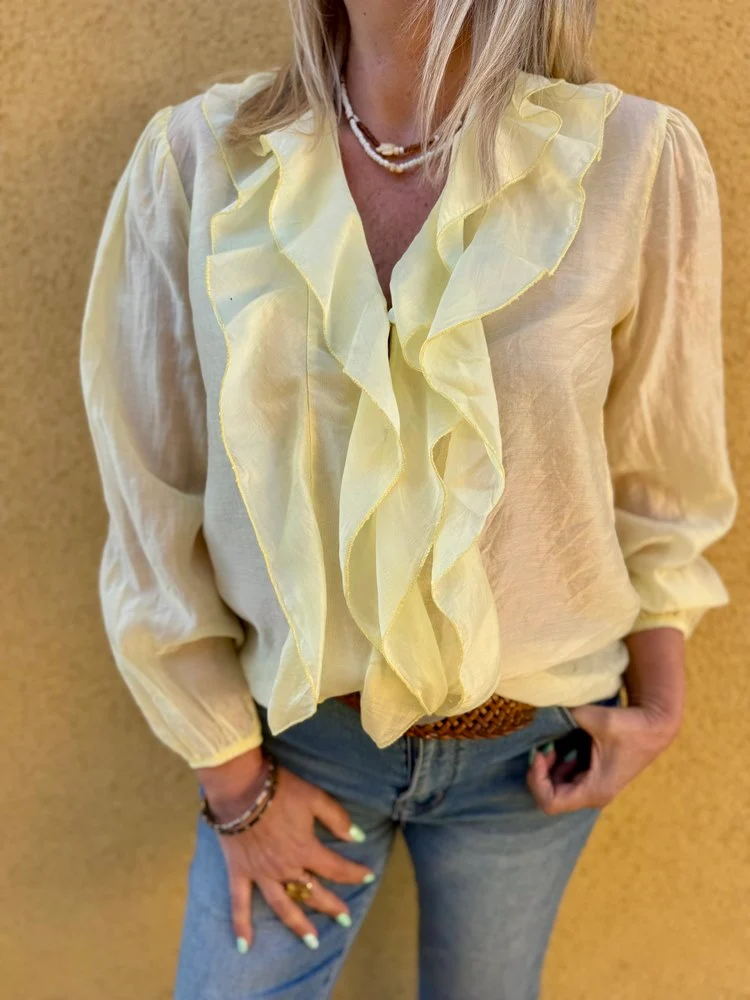 Chemise fluide Elisa jaune