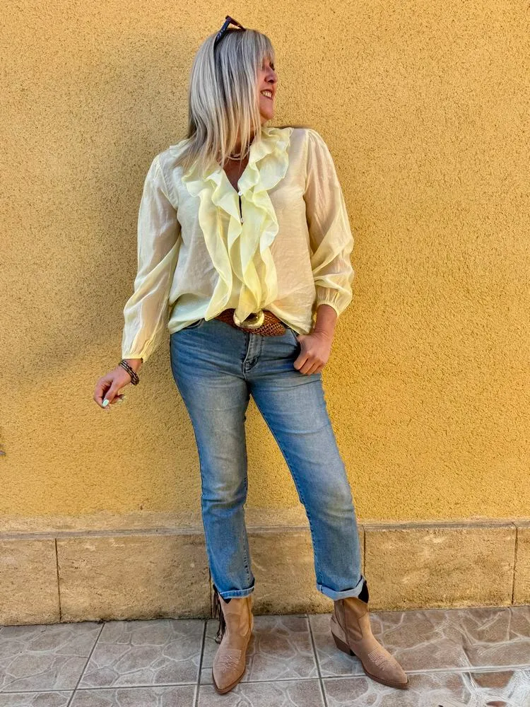 Chemise fluide Elisa jaune
