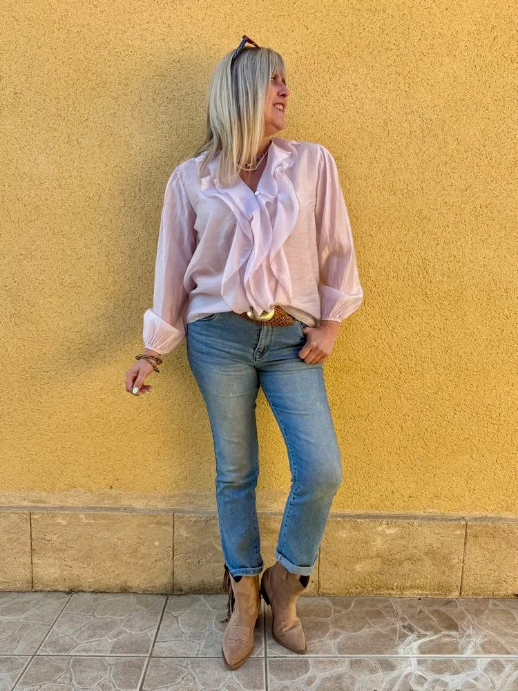 Chemise fluide Elisa rose