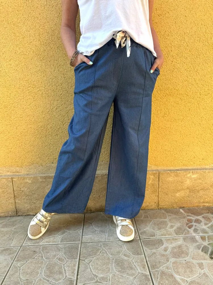 Pantalon ample Gino jean foncé
