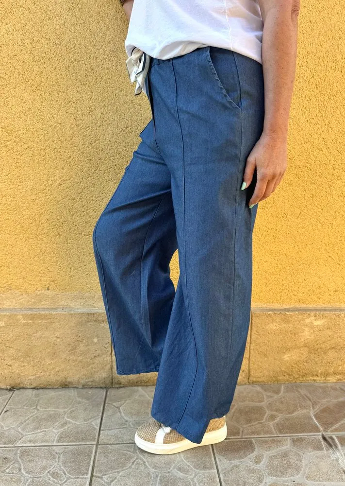 Pantalon ample Gino jean foncé