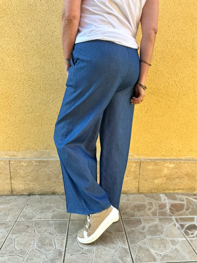 Pantalon ample Gino jean foncé