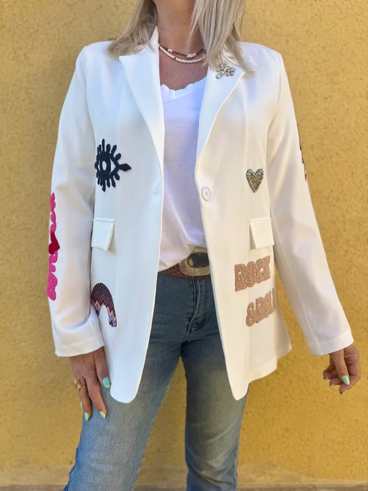 Veste tailleur Rock&Roll blanc