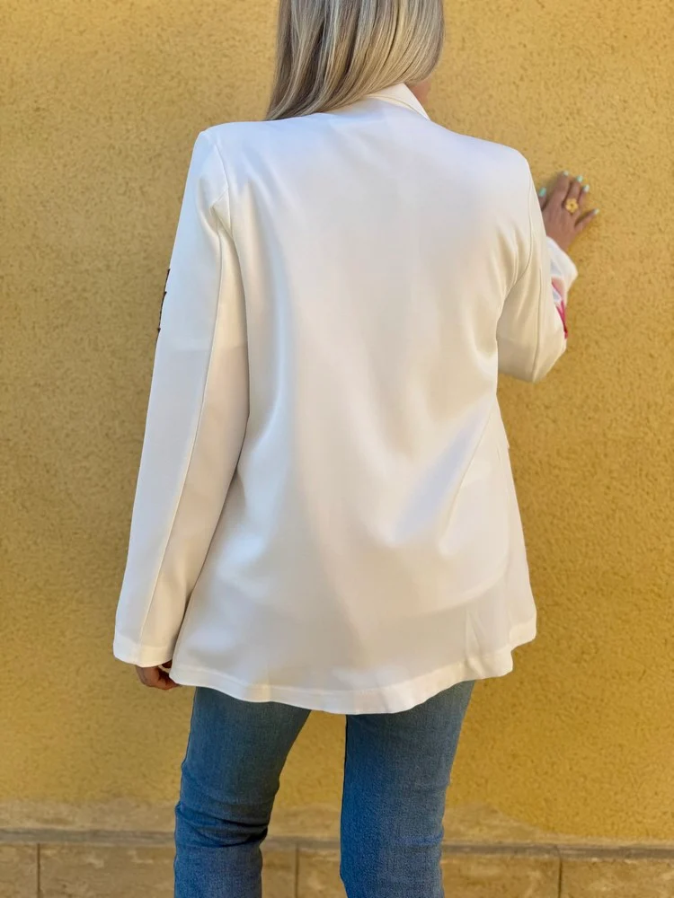 Veste tailleur Rock&Roll blanc