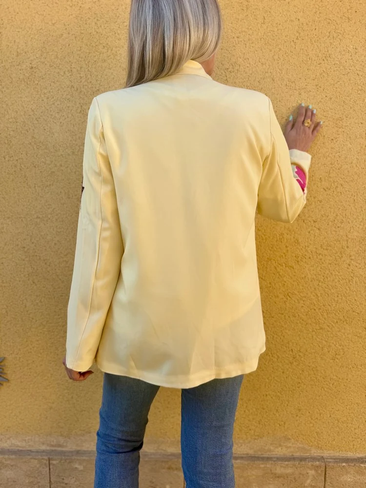 Veste tailleur Rock&Roll jaune