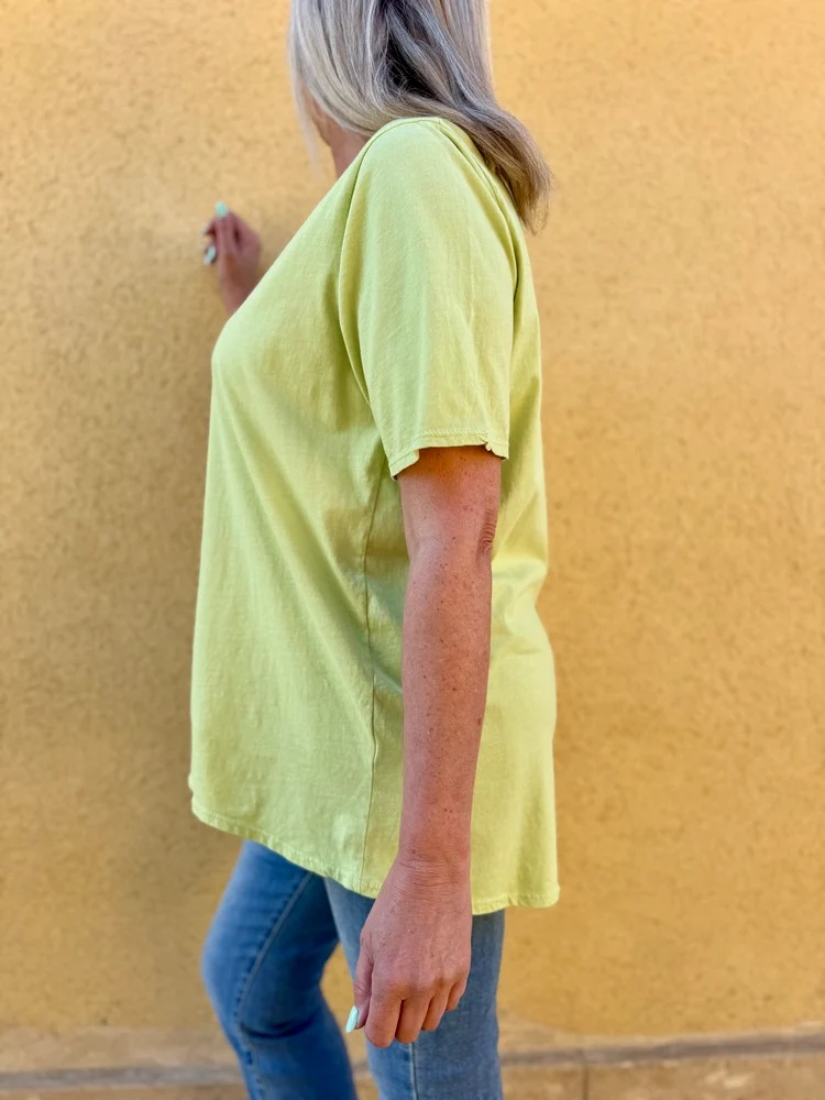 Teeshirt méga loose Rolando anis