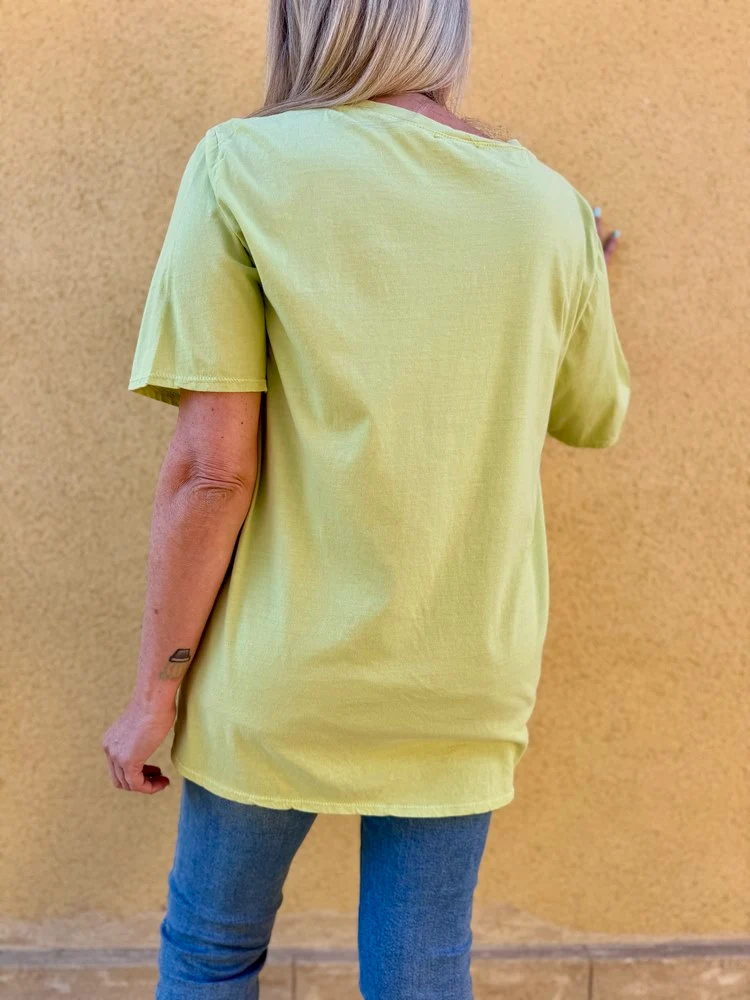 Teeshirt méga loose Rolando anis