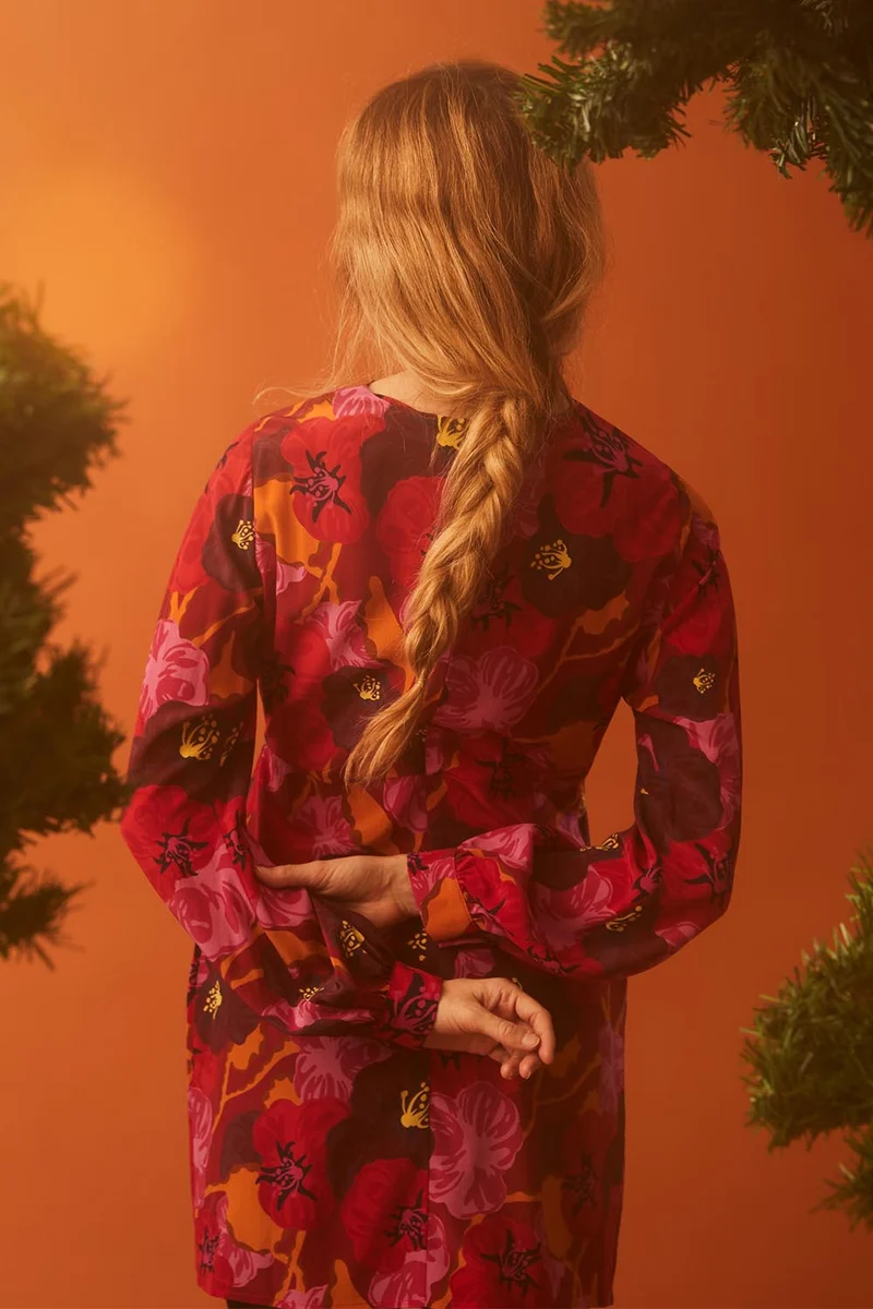 Robe Hera en soie Pomodoro