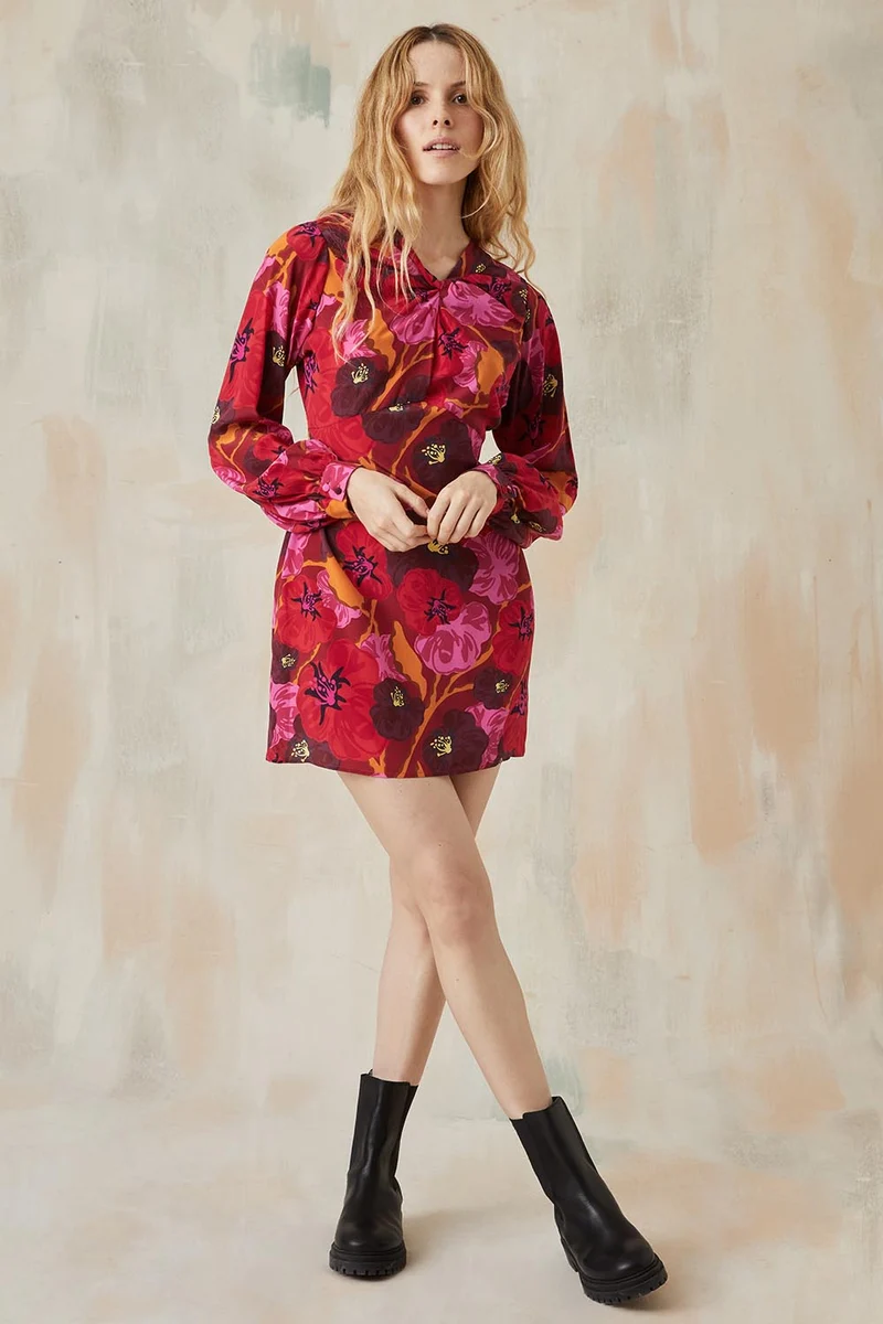 Robe Hera en soie Pomodoro
