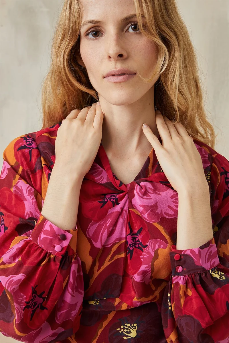 Robe Hera en soie Pomodoro