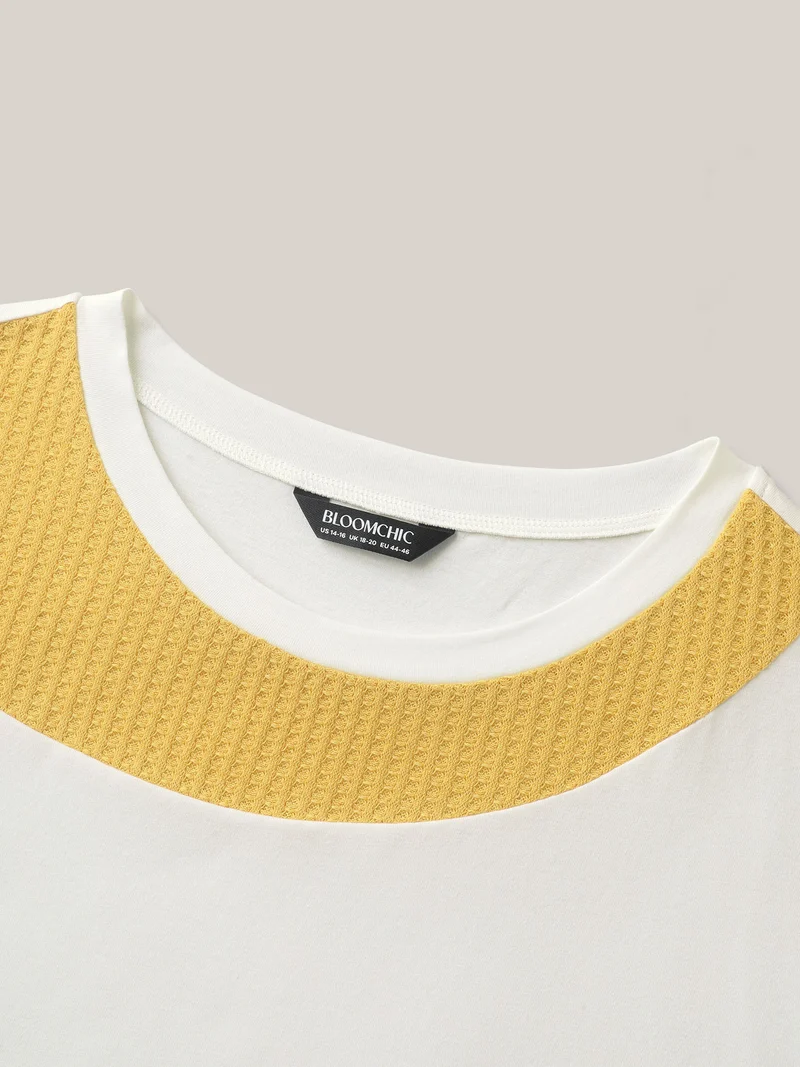 Color Block Round Neck T-Shirt
