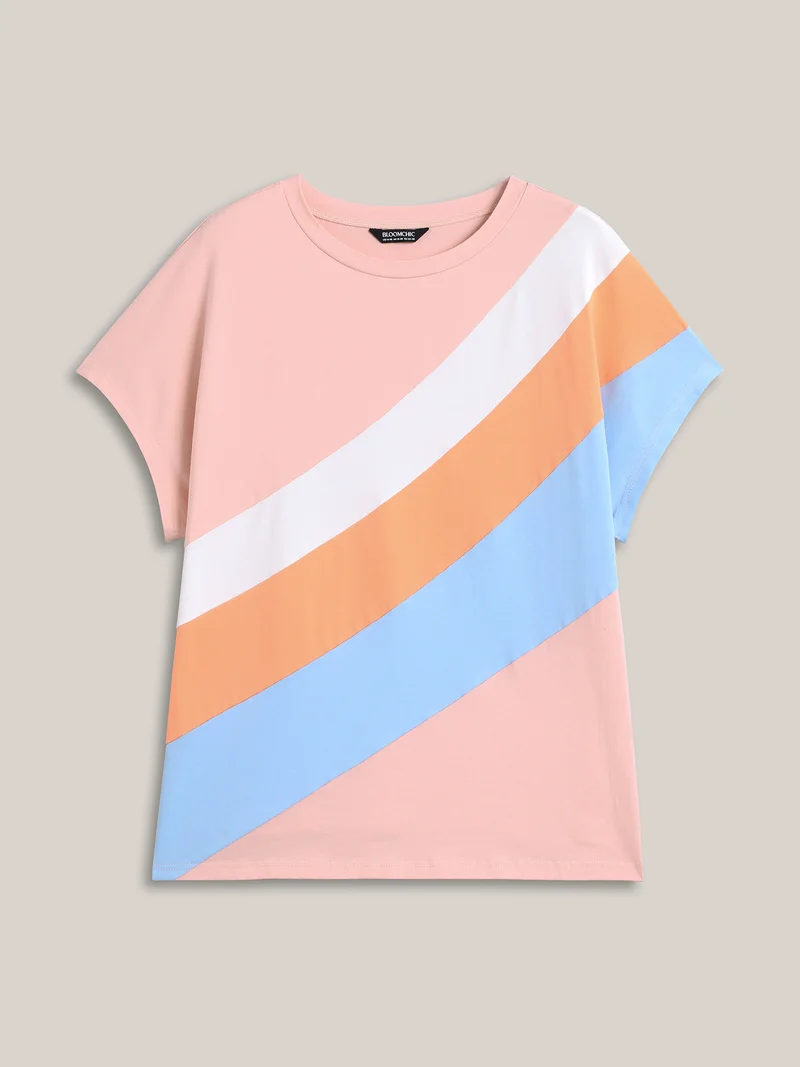 Pure Cotton Colorful Stripes T-Shirt