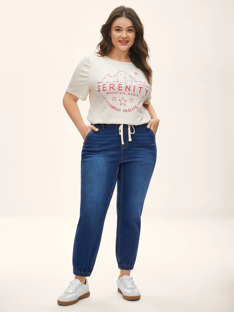 Stretchy Waist Pull-On Jogger Jeans