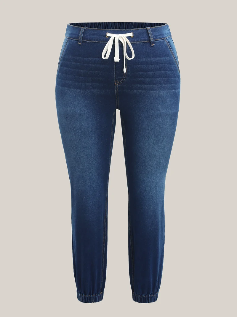 Stretchy Waist Pull-On Jogger Jeans