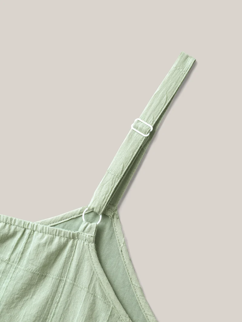 Cotton Textured Ruffled Hem Tank Top