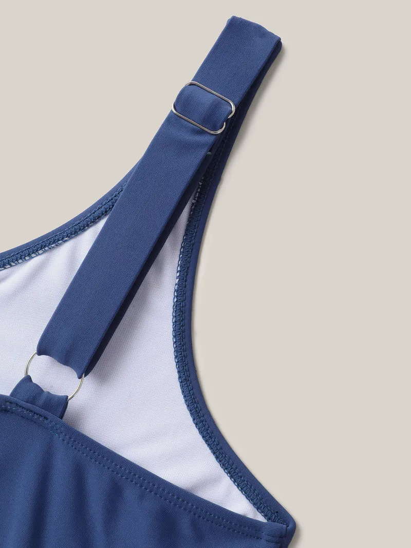 Anti-Float Ties Split Swim Dress
