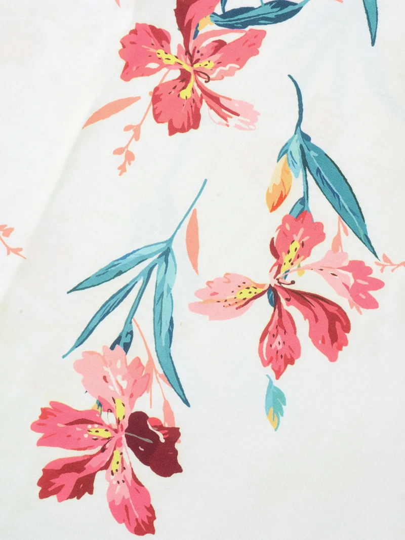 Floral Print Round Neck T-Shirt