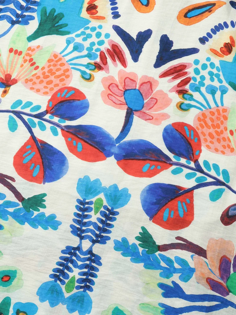 Blooming Florals V-Neck Pockets Maxi Dress