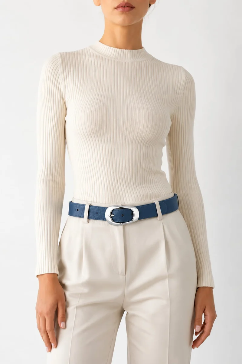 Ceinture fine Zya à boucle ovale