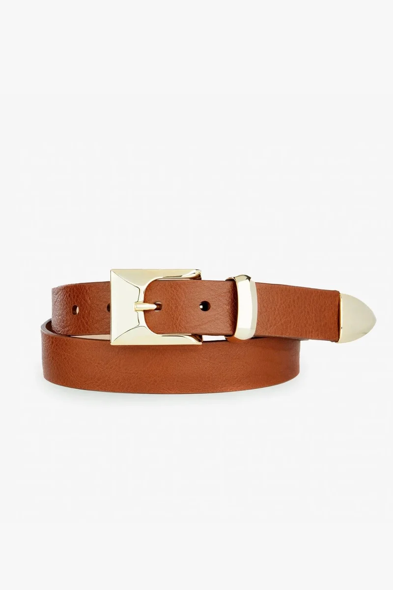 Ceinture classique Tomio à boucle dorée