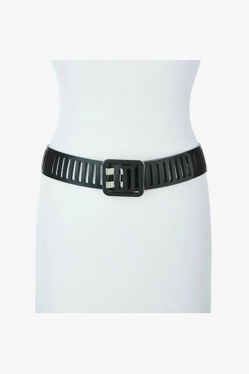 Ceinture Jaliyah ajourée à boucle carrée
