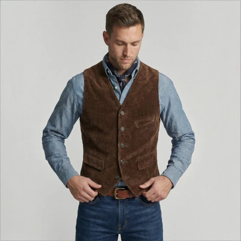 Gilet homme multipoches sans manches à boutons