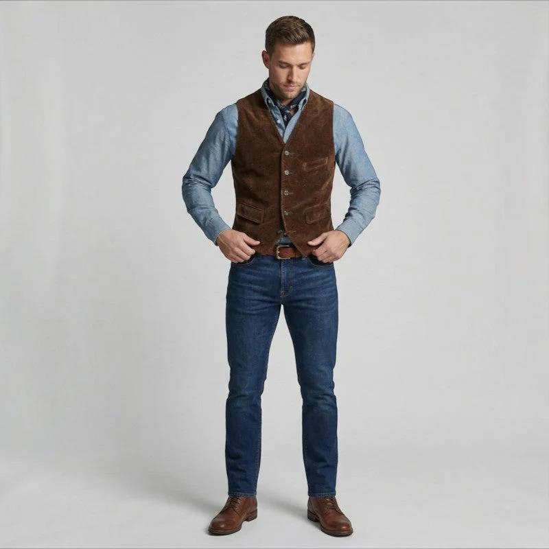Gilet homme multipoches sans manches à boutons