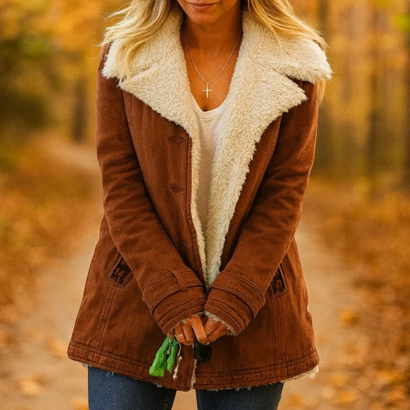 Veste femme à manches longues avec col à revers