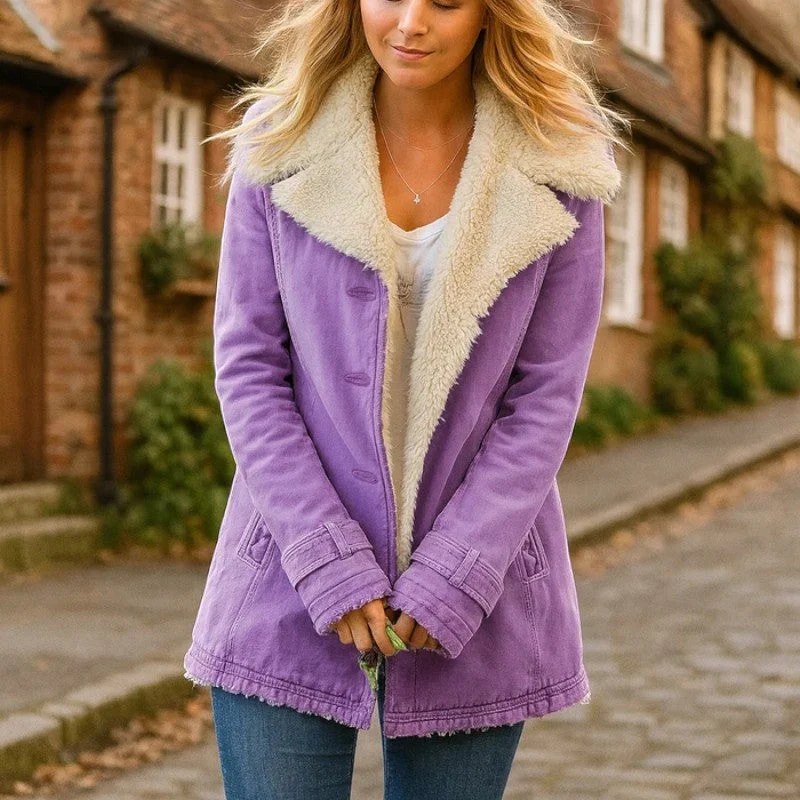 Veste femme à manches longues avec col à revers