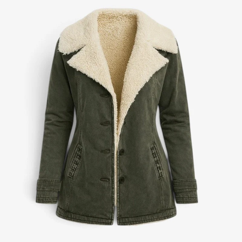 Veste femme à manches longues avec col à revers