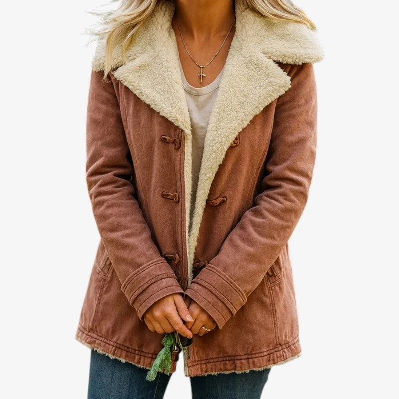 Veste femme à manches longues avec col à revers