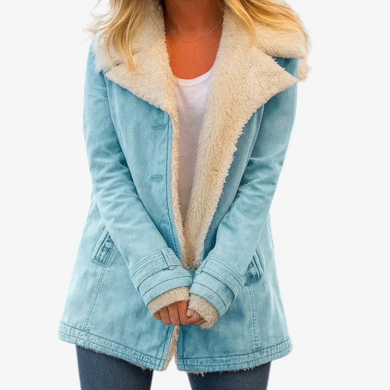 Veste femme à manches longues avec col à revers
