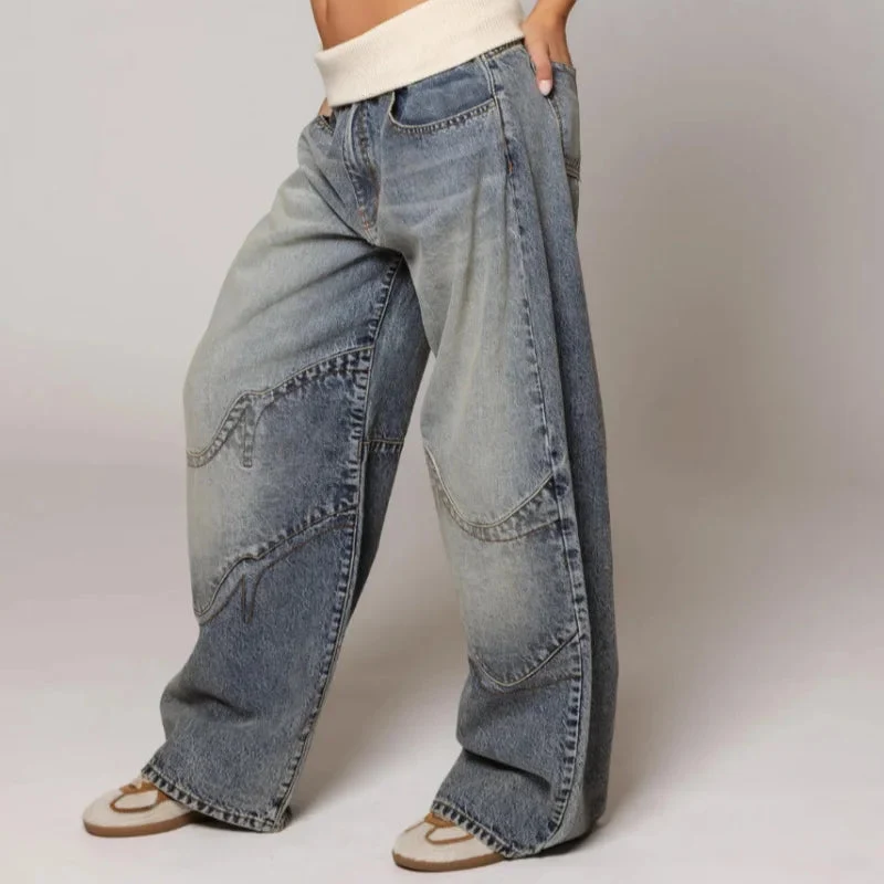 Jean large femme à jambes larges