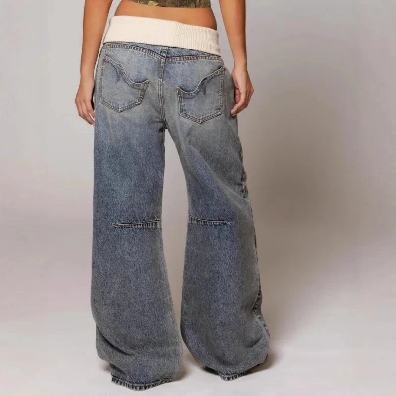 Jean large femme à jambes larges