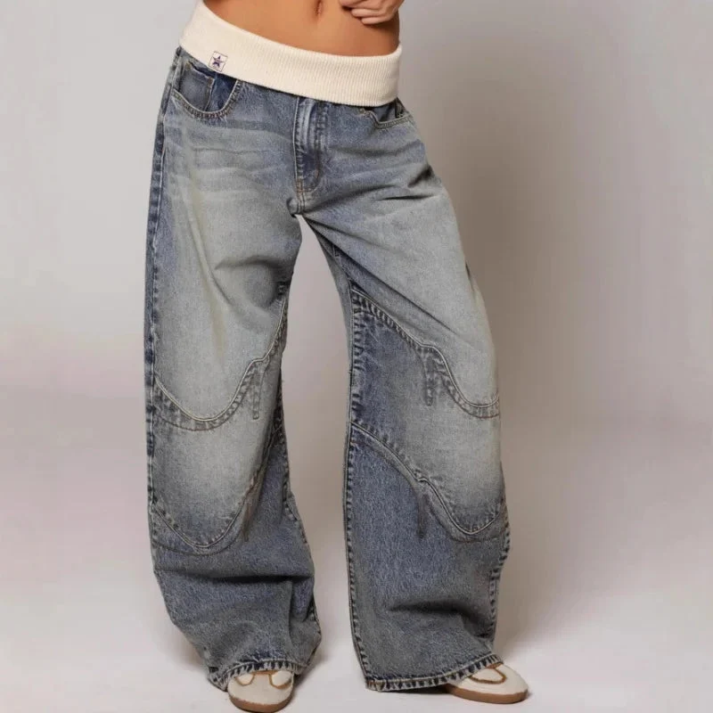 Jean large femme à jambes larges
