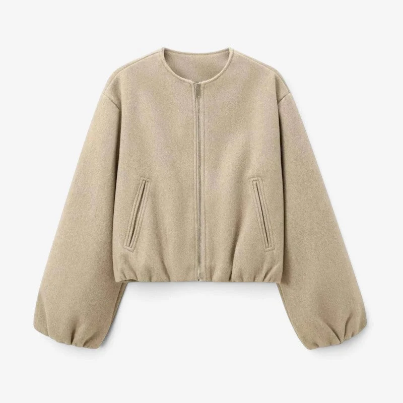 Veste bomber femme courte à manches longues