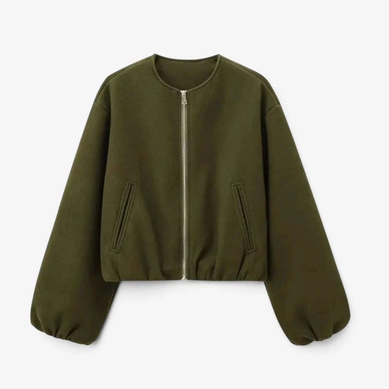 Veste bomber femme courte à manches longues
