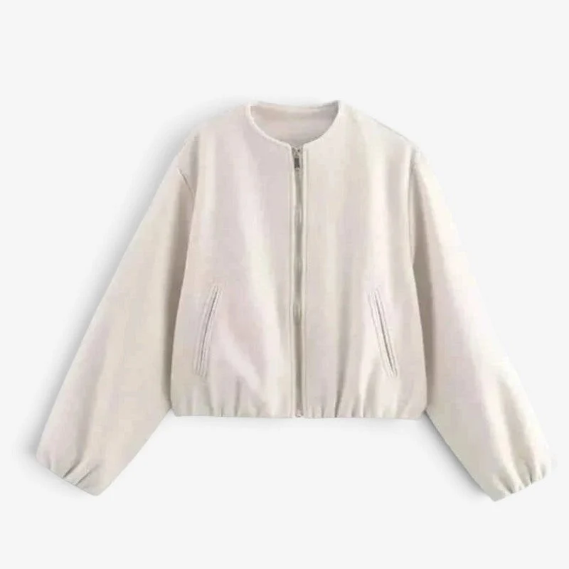 Veste bomber femme courte à manches longues