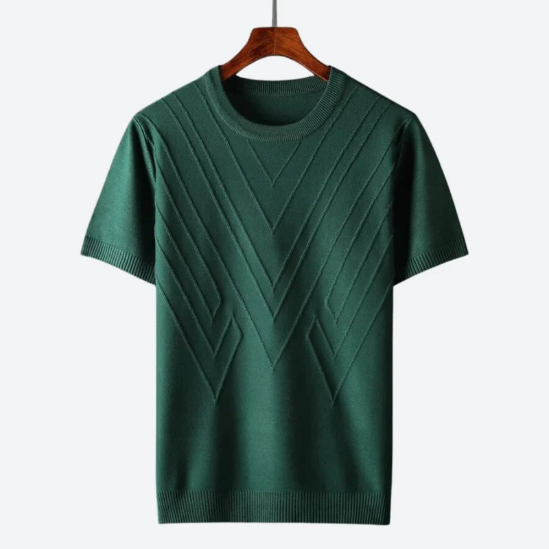 Pull homme en maille à manches courtes