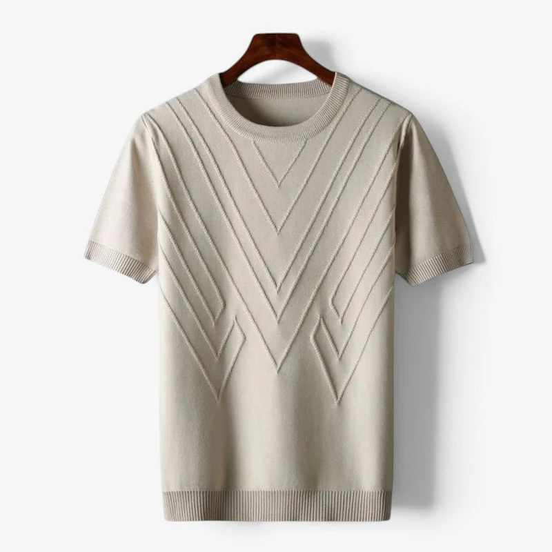 Pull homme en maille à manches courtes
