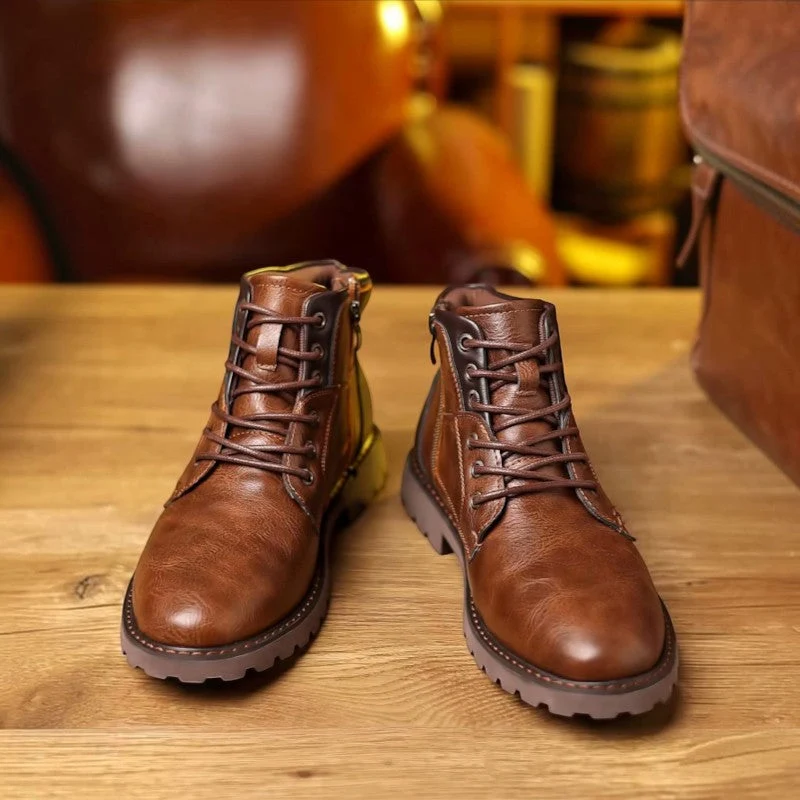 Bottines homme à lacets avec Semelle antidérapante