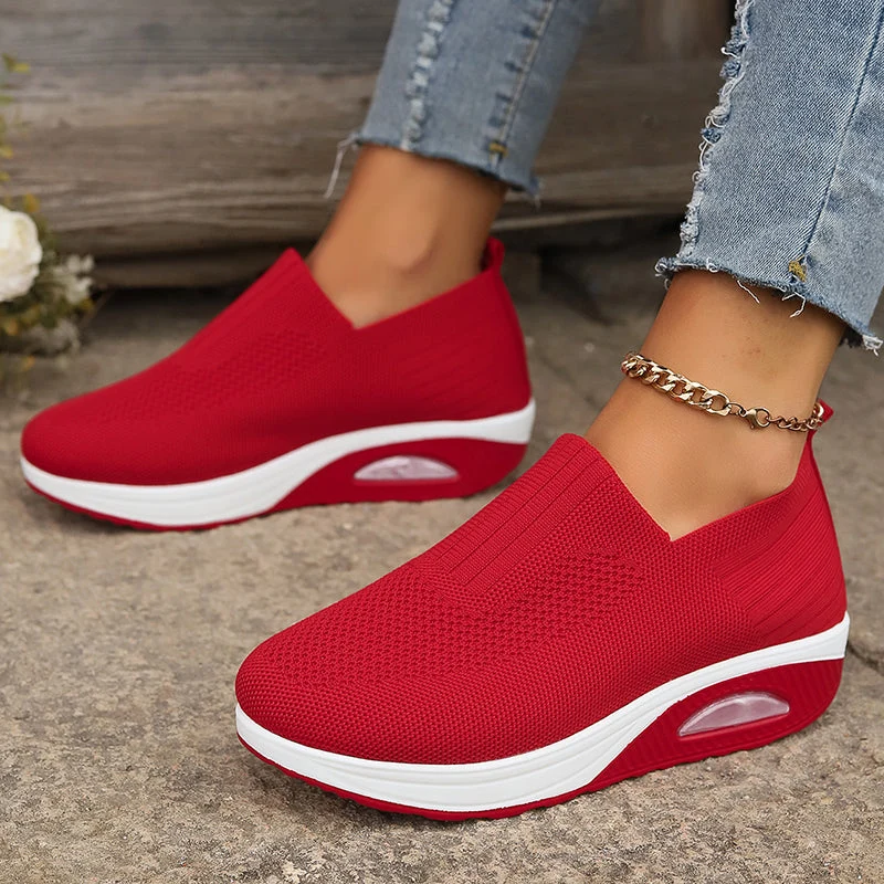 Chaussures compensées femme à enfiler