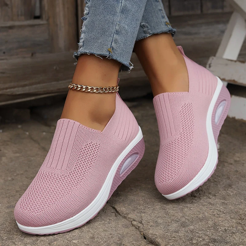 Chaussures compensées femme à enfiler