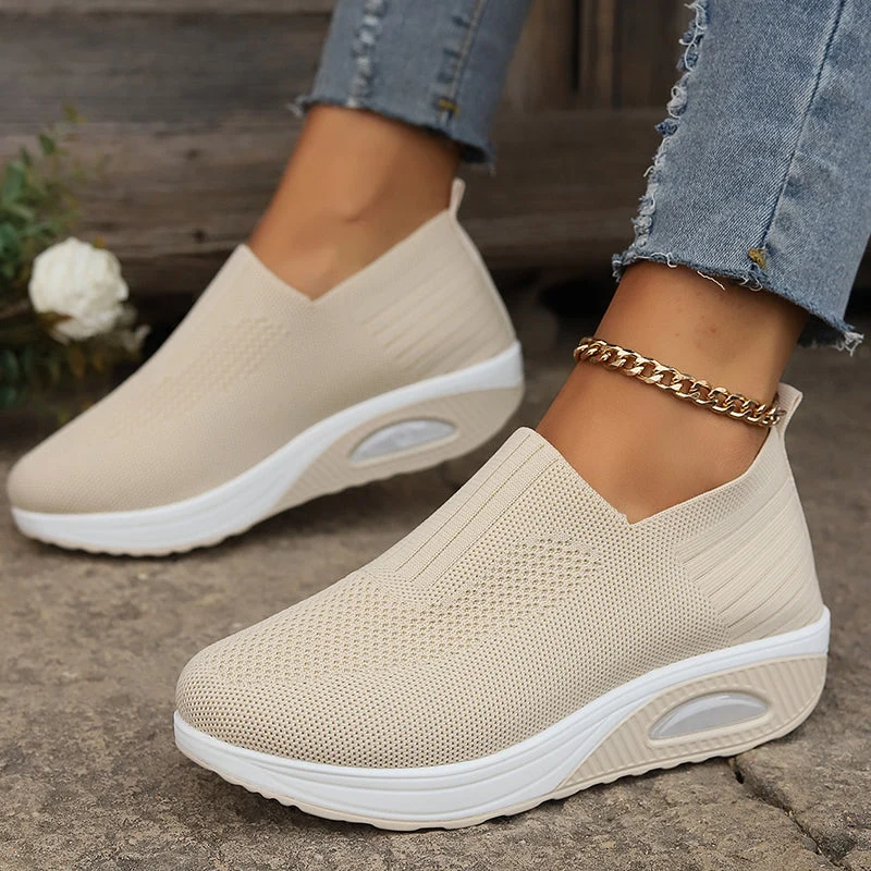 Chaussures compensées femme à enfiler