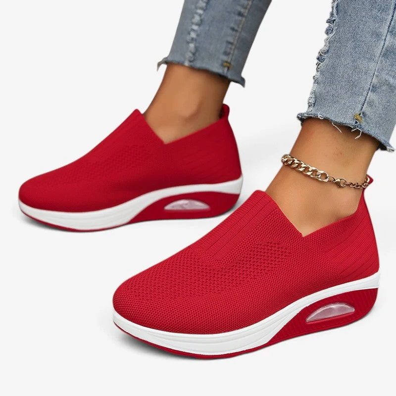 Chaussures compensées femme à enfiler