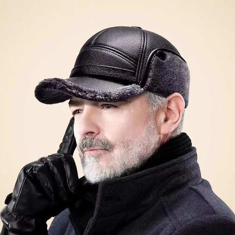 Casquette homme avec protège-oreilles rabattables