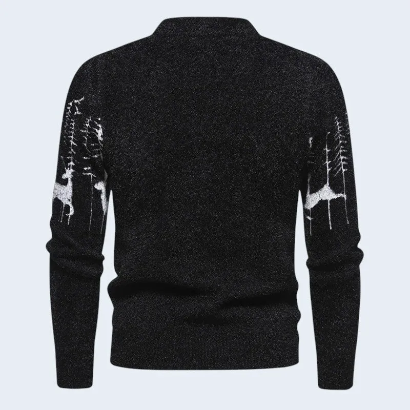 Pull homme à imprimé festif