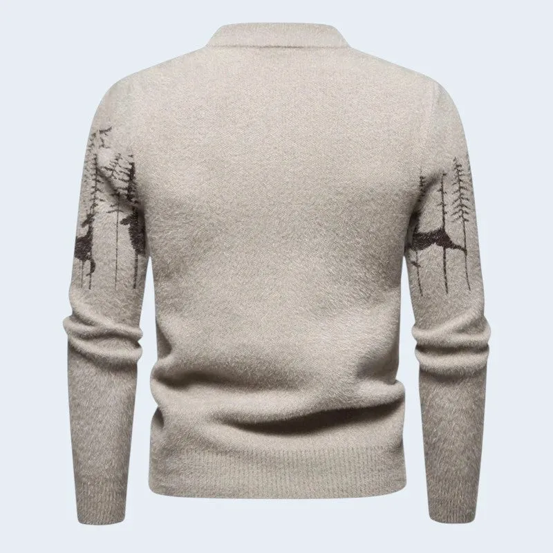 Pull homme à imprimé festif