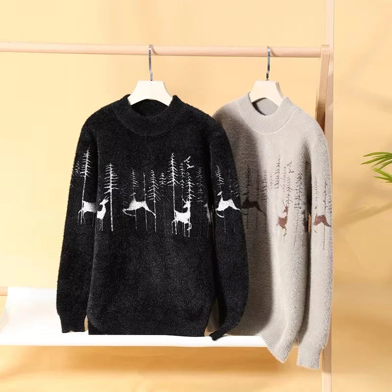 Pull homme à imprimé festif