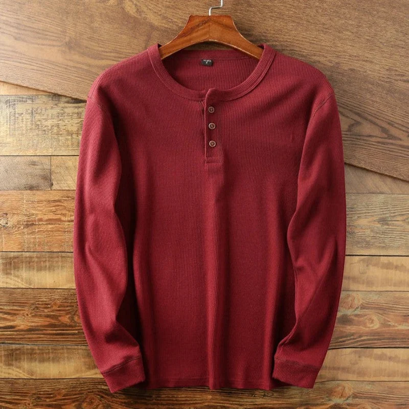 Chemise homme à col Henley
